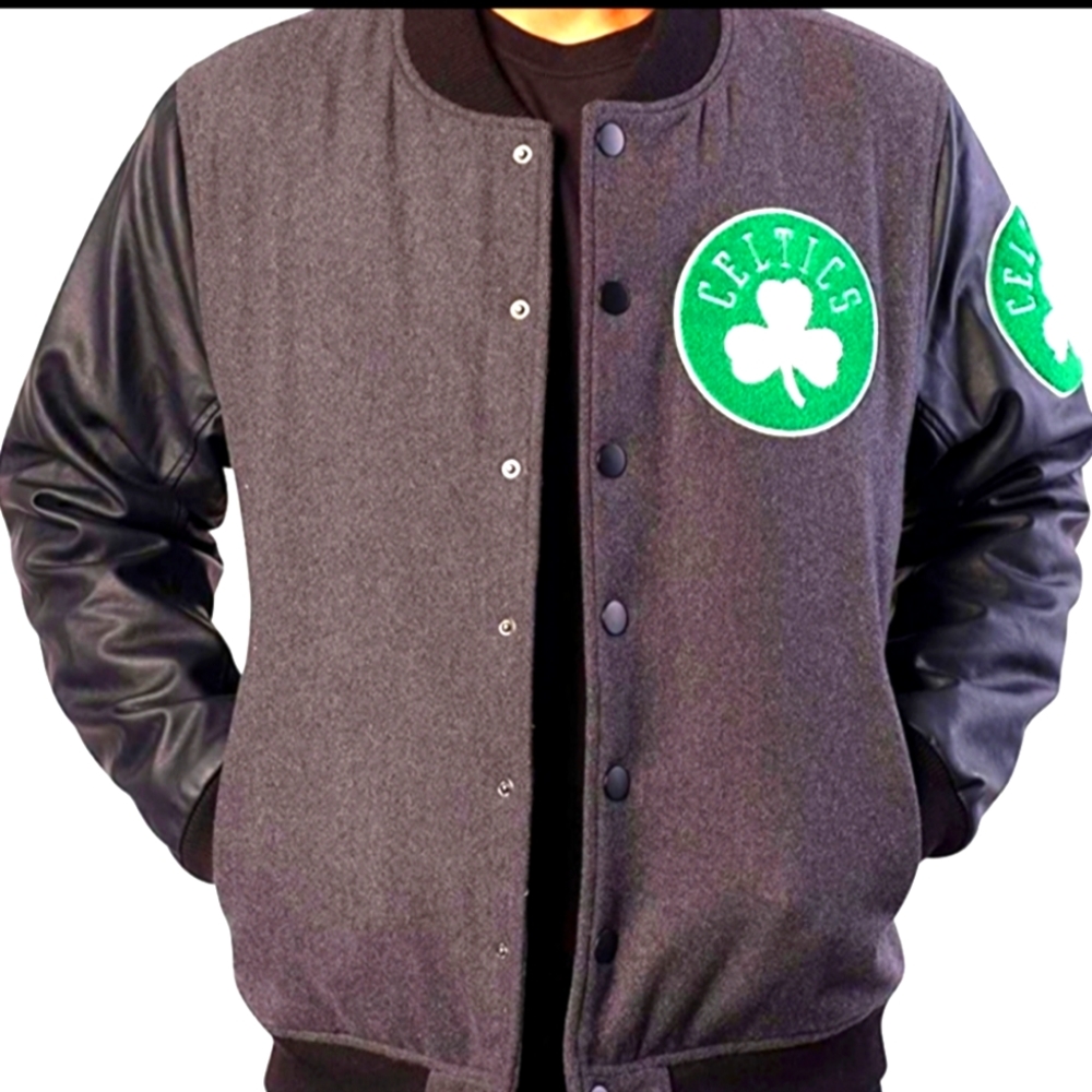 NBA Boston Celtics Wool Blend Bomber Style Jacket Men's Large